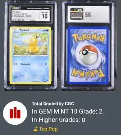 CGC 10 Psyduck XY Breakpoint 16/122 Pokemon: POP 2! - Image 1