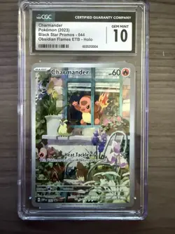 Pokemon Charmander Obsidian Flames ETB Promo SVP EN 044 CGC 10 Gem Mint - Image 1