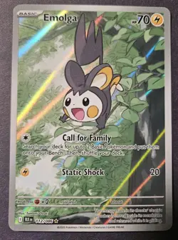 Pokemon TCG Emolga 112/086 Illustration Rare SV: Black Bolt NM Fast Shipping - Image 1