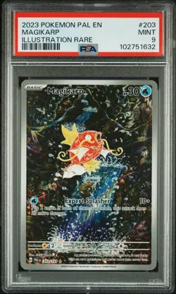 2023 POKEMON PAL EN-PALDEA EVOLVED ILLUSTRATION RARE #203 MAGIKARP PSA 9 - Image 1