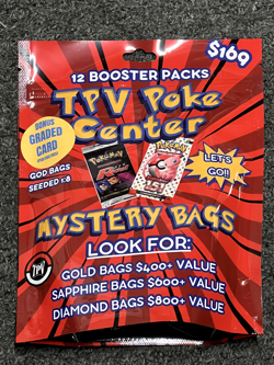TPV POKEMON CENTER MYSTERY BOOSTER PACK BAG *12 PACKS W/PSA CARD* NO DUPLICATION - Image 1