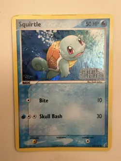 Pokemon TCG Squirtle EX Crystal Guardians 63/100 Reverse Holo Common 2006 - Image 1