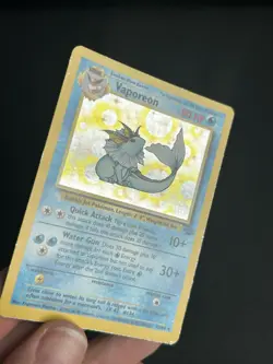 Pokemon TCG Vaporeon 12/64 Jungle Holo LP/MP - Image 3