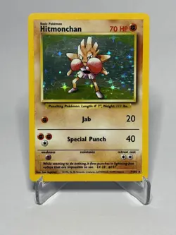 Pokemon TCG Hitmonchan Base Set 7/102 Holo 1999-2000 - Image 1