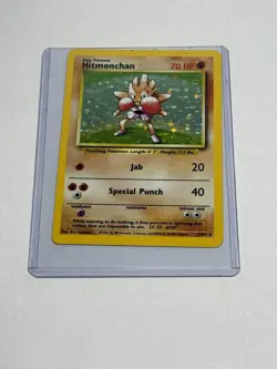 Pokemon TCG Hitmonchan Base Set 7/102 Holo 1999-2000 - Image 3