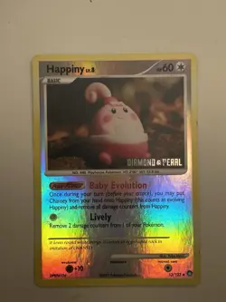Pokemon TCG Happiny Mysterious Treasures 52/123 Reverse Holo Uncommon 2007 - Image 1