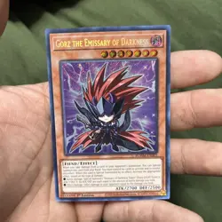 Yu-Gi-Oh! Gorz the Emissary of Darkness Secret Rare 1st Edition BLMM-EN005 - Image 1