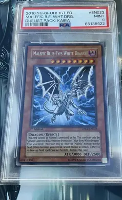 Malefic Blue Eyes White Dragon PSA 9 2010 Yugioh - Image 1
