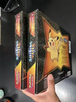 Pokemon Shining Fates Pikachu V Collection Factory Sealed Box Lot of 2 In Hand - Image 3