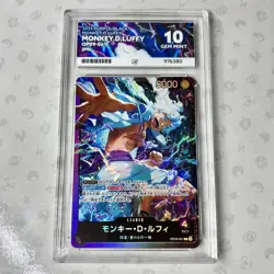 Monkey D Luffy OP09-061 PSA10 Purple Black One Piece Perfect 10 POP 2 - Image 1