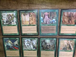 12 Green MTG Cards from Urza's Saga edition, Magic the Gathering 1998 - Image 3