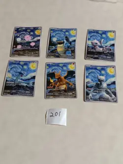 6 Pokemon x Van Gogh Black Star Promo ACG Art Card - read description - Image 1