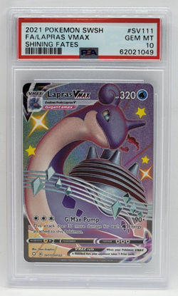 2021 Pokemon Shining Fates Shiny Full Art SV111 - PSA GEM MINT 10 - LAPRAS VMAX - Image 1
