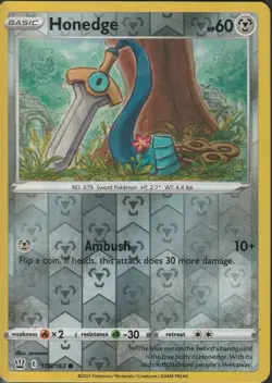 Honedge 105/163 - Battle Styles Reverse Pokemon Holo Foil Nice! - Image 1