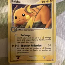 Pokemon Raichu 12/112 FireRed & LeafGreen Holo Rare Stage 1 Card 2004 English - Image 1
