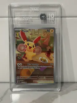 Plusle IR Holo Rare Pokemon Card TCG 193/182 Paradox Rift 2023 TAG 10 - Image 1
