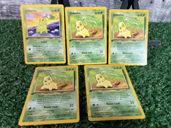 Pokemon Chikorita Neo Genesis X5 Card Lot 1st Edition NM-LP Ships Free! - Image 1