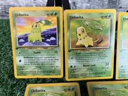 Pokemon Chikorita Neo Genesis X5 Card Lot 1st Edition NM-LP Ships Free! - Image 2