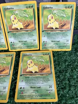 Pokemon Chikorita Neo Genesis X5 Card Lot 1st Edition NM-LP Ships Free! - Image 3