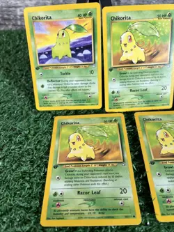 Pokemon Chikorita Neo Genesis X5 Card Lot 1st Edition NM-LP Ships Free! - Image 4