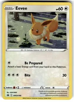 Eevee SWSH190 Pokemon Card Brilliant Stars Cosmos Holo Promo NM - Image 1