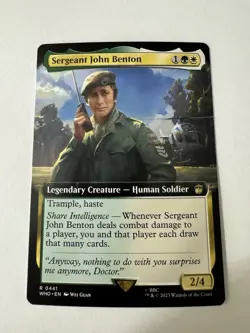 Magic The Gathering Sergeant John Benton 441 Extended Art Dr Who Commander - Image 1