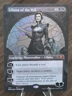 MTG Liliana of the Veil (Borderless) Dominaria United Foil Free Shipping - Image 1