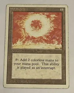 MTG Sol Ring 1994 Revised Edition MP Magic The Gathering Vintage Artifact Tedin - Image 1