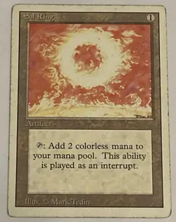 MTG Sol Ring 1994 Revised Edition MP Magic The Gathering Vintage Artifact Tedin - Image 3