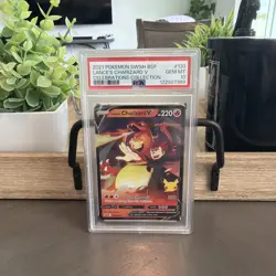 PSA 10 LANCE'S CHARIZARD V SWSH133 BLACK STAR PROMO CELEBRATIONS POKEMON 🔥 - Image 1