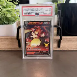 PSA 10 LANCE'S CHARIZARD V SWSH133 BLACK STAR PROMO CELEBRATIONS POKEMON 🔥 - Image 2