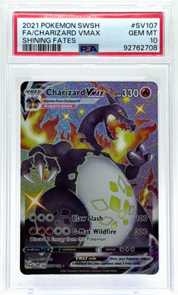 Pokemon Charizard VMAX Shining Fates SV107/SV122 Full Art PSA 10 Gem Mint TCG - Image 1