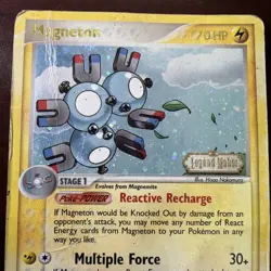 Pokemon Magneton EX Legend Maker Reverse Holo Rare HP Crease - Image 3