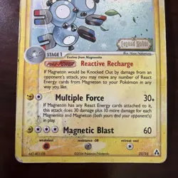 Pokemon Magneton EX Legend Maker Reverse Holo Rare HP Crease - Image 4