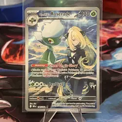 Pokemon TCG Cynthia's Roserade 184/182 SV10 Destined Rivals IR NM/M Condition - Image 1