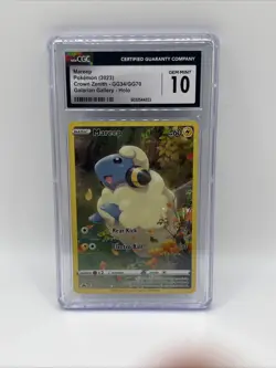 Pokemon CGC 10 Mareep GG34/GG70 Crown Zenith Galarian Gallery Gem Mint - Image 1