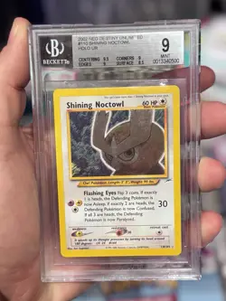 Pokemon TCG Shining Noctowl Neo Destiny 110 Holo Rare Unlimited - BGS 9 - Image 1