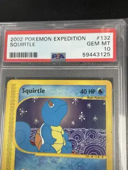 2002 Pokemon Expedition Squirtle #132 WOTC Non-Holo PSA 10 - Image 2
