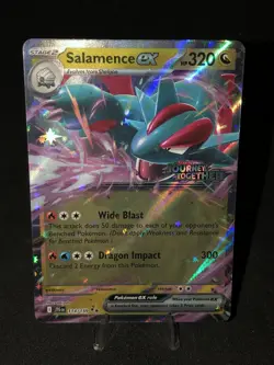 Pokemon TCG Salamence EX 114/159 Journey Together Stamped Double Rare Holo NM - Image 1