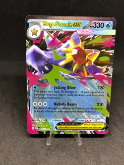 Pokemon TCG Mega Starmie Ex 021/088 Perfect Order Double Rare Holo NM - Image 1