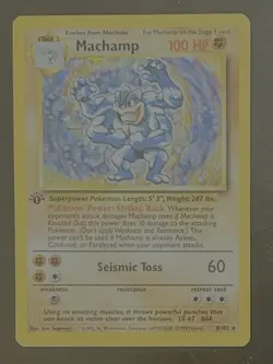 Pokemon TCG Machamp Base Set 8/102 Holo 1st Edition Holo Rare - Image 3