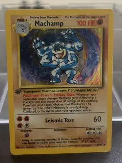 Pokemon TCG Machamp Base Set 8/102 Holo 1st Edition Holo Rare - Image 4