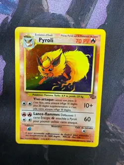 Pokemon TCG Flareon Pyroli Jungle 3/64 Holo Rare Unlimited French Lightly Played - Image 1