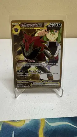 Pokemon TCG 2025 Journey Together N’S ZOROARK EX 189/159 GOLD Full Art NM - Image 1
