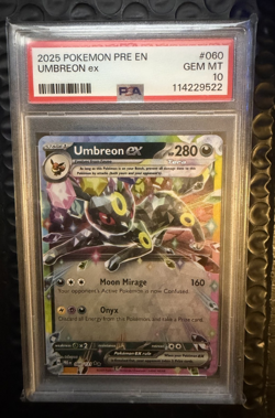 Pokemon TCG Umbreon EX 060/131 Prismatic Evolutions PSA 10 - Image 1