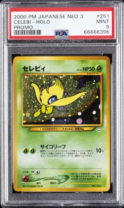 2000 POKEMON JPN NEO 3 PROMO PROMO #251 CELEBI-HOLO PSA 9 - Image 1