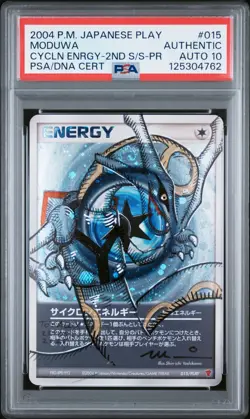 Pokemon Rayquaza Sketch Cyclone Energy JPN Moduwa Auto PSA AUTHENTIC DUAL 10 - Image 1