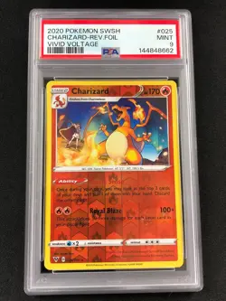 Pokemon 2020 Charizard Reverse Foil 025/185 PSA 9 - Image 1