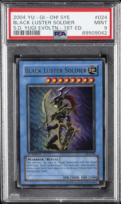 2004 SYE YU-GI-OH! STARTER DECK YUGI EVOLUTION 1ST ED BLACK LUSTER SOLDIER PSA 9 - Image 1