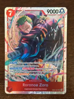 Roronoa Zoro (Foil) (EB04-007) SR One Piece Adventure on Kami's Island OP15-EB04 - Image 2